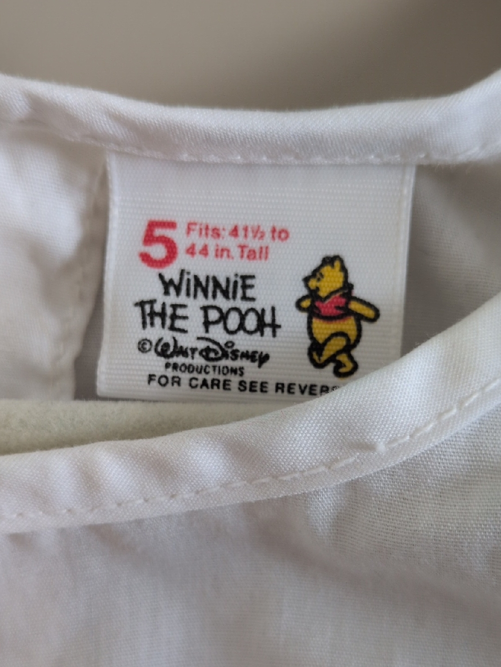 70's VINTAGE - Winnie The Pooh - Sears White Floral Cottage Embroid Girl's Dress - Picture 3 of 8